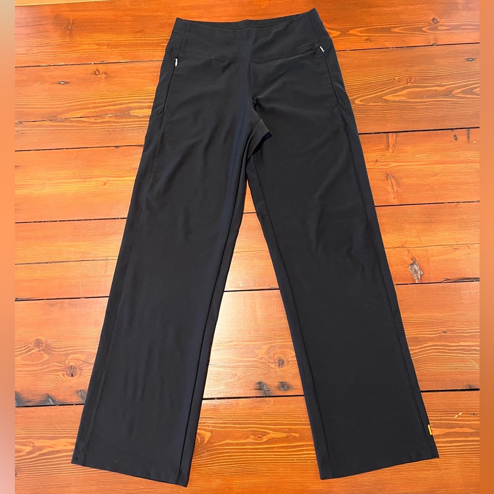 Lucy - Black Wide Leg High Waist Athletic Track Pants - Size XS